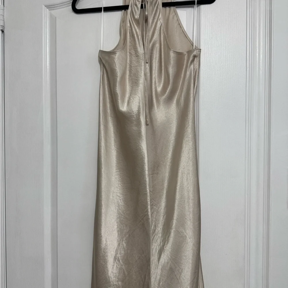 BABATON Satin Cream Backless Dress - Picture 4 of 7
